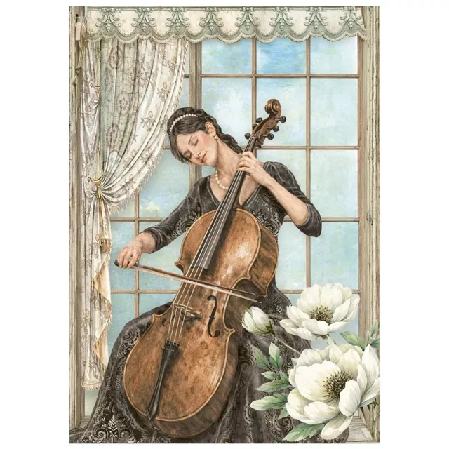 Stamperia Printed Mini Rice Paper A6 Reispapier for Art and Craft Symphony