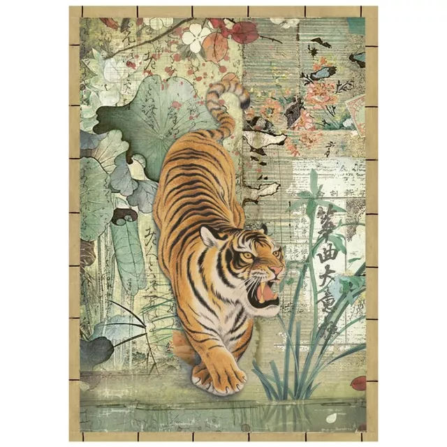 Stamperia Printed Mini Rice Paper A6 Reispapier for Art and Craft Oriental Garden