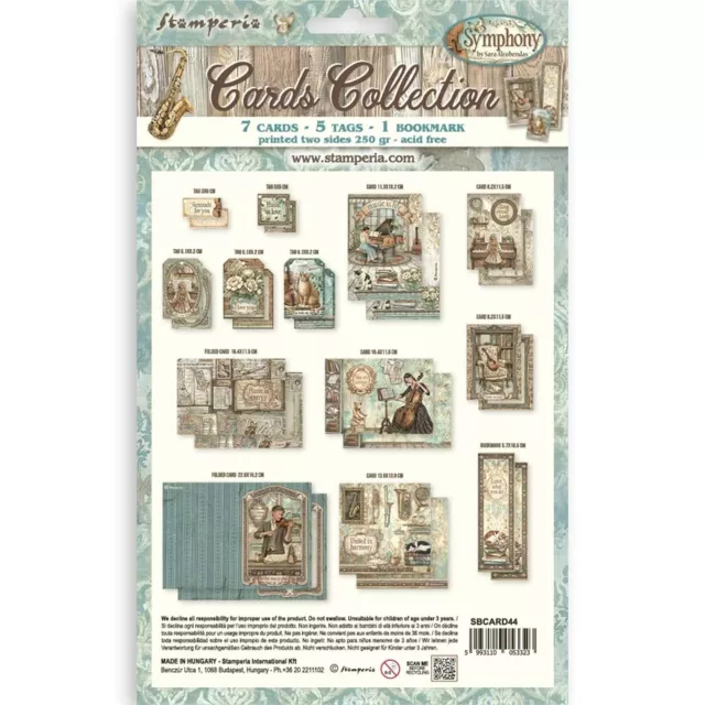 Stamperia Printed Art Cards Collection Symphony
