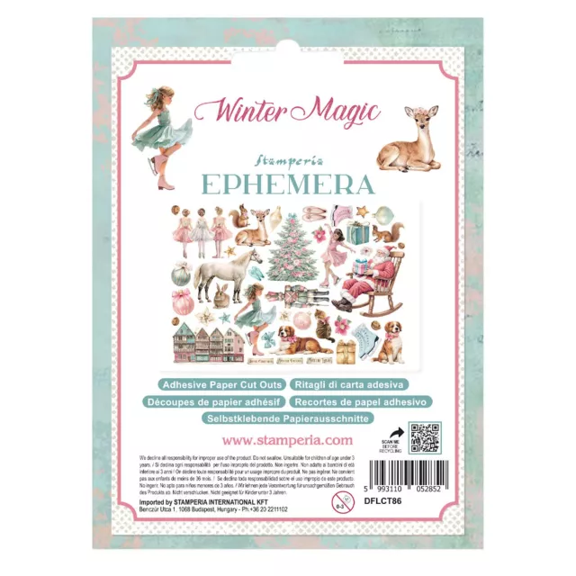 Stamperia Printed Decorative Ephemera for Art and Craft Winter Magic