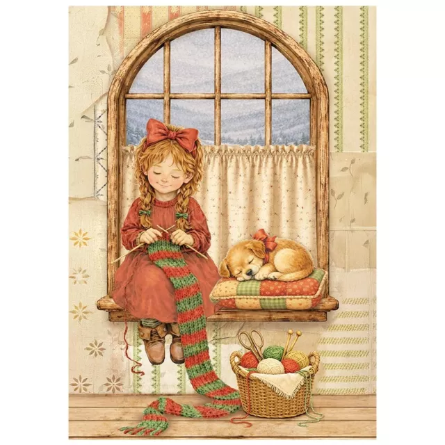 Stamperia Printed Mini Rice Paper A6, 8 Sheets for Art and Craft Silent Night