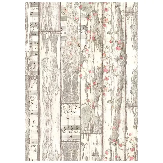 Stamperia Printed 8 Rice Paper A6 Background Selection for Art and Craft Winter Magic