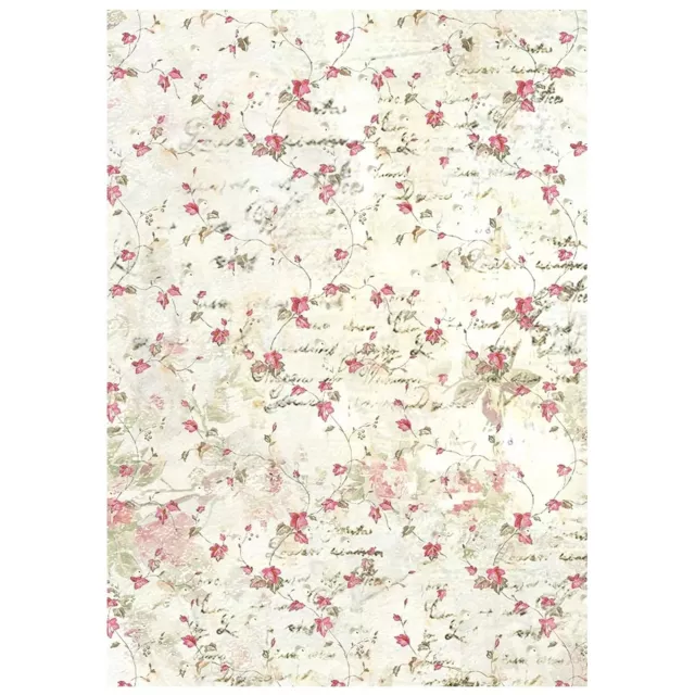 Stamperia Printed 8 Rice Paper A6 Background Selection for Art and Craft Winter Magic