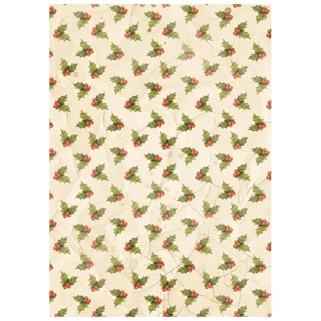 Stamperia Printed 8 Rice Paper A6 Background Selection for Art and Craft Silent Night