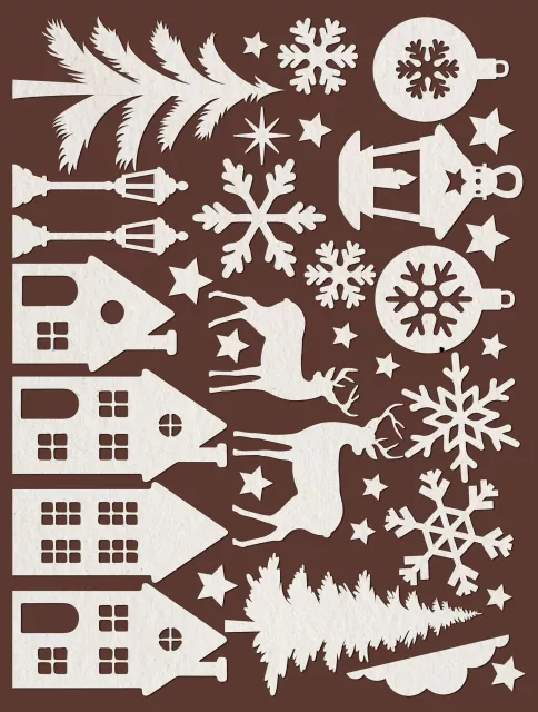 Stamperia Art Paper Shapes Laser Cut Christmas