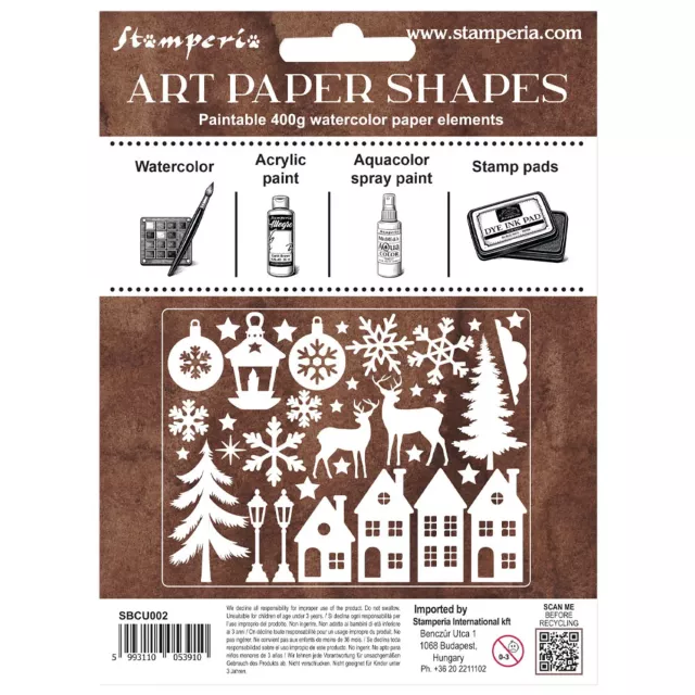 Stamperia Art Paper Shapes Laser Cut Christmas
