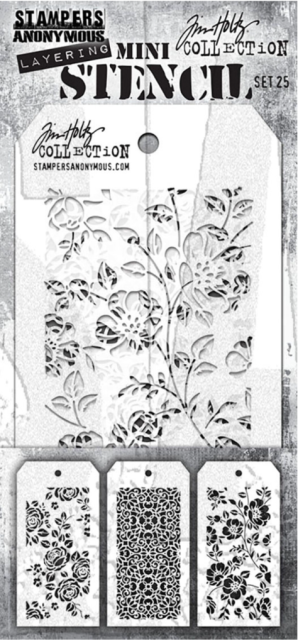 Stampers Anonymus Set 25 Tim Holtz Layering Mini Stencil
