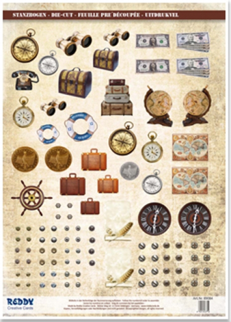 Reddy Cards Stanzbogen mit Accesoires für Oldtimer