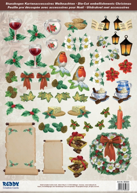 Reddy Cards Stanzbogen Weihnachtsdekorationen