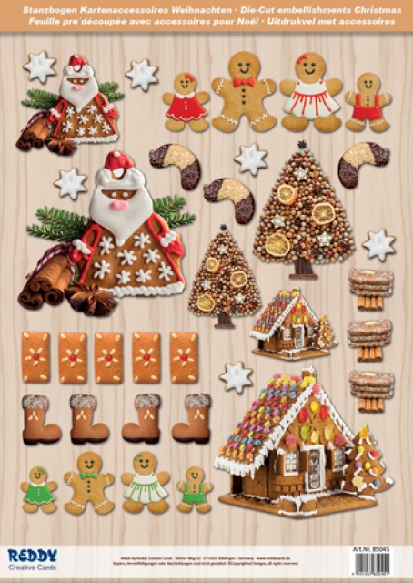 Reddy Cards Stanzbogen Lebkuchen, Gebäck
