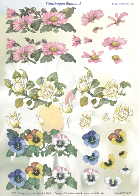 Reddy Cards Stanzbogen Blumen