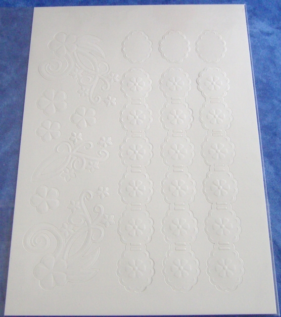 Reddy Cards Stanzbogen, Ornamente creme