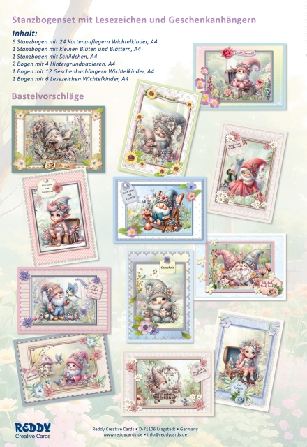 Reddy Cards Stanzbogenset Wichtelkinder