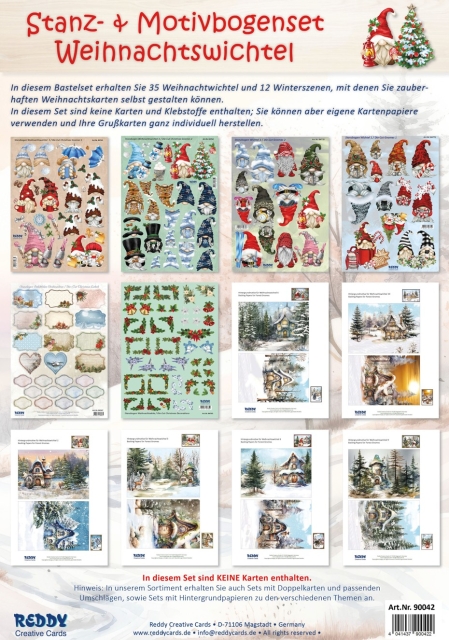 Reddy Cards Stanzbogenset Weihnachtswichtel