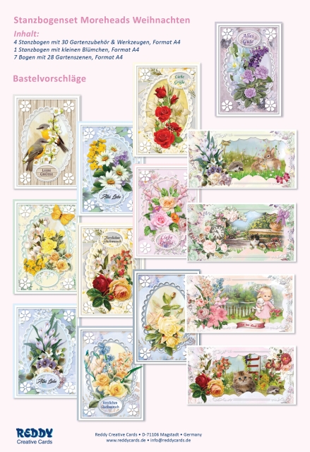 Reddy Cards Stanzbogenset Blumen 3