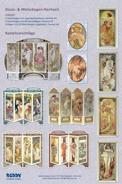 Reddy Cards Stanzbogenset Jugendstil