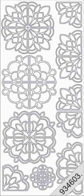 Stickerbogen Ornamente Ecken gold