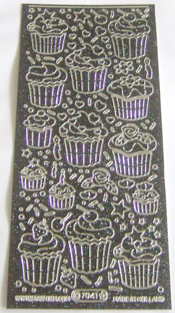 Stickerbogen 10 x 23 cm Aufkleber Kuchen