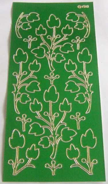 Stickerbogen 10 x 23 cm grün