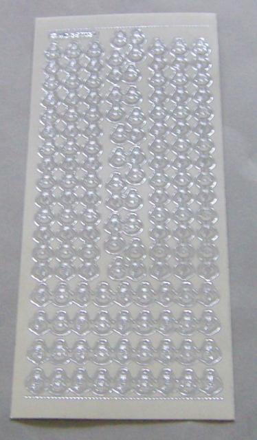 MD Sticker transparent silber Border Corner Christmas Baubles