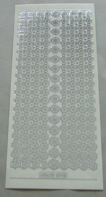 MD Sticker transparent silber Border Corner Snowflake
