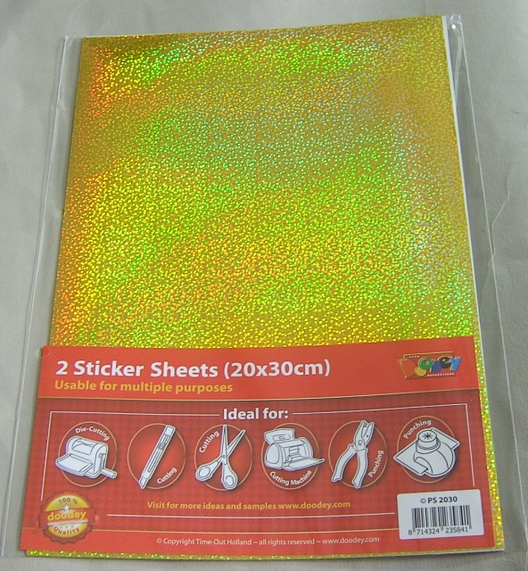 Stickersheet 20 x 30 cm Farbe gelb