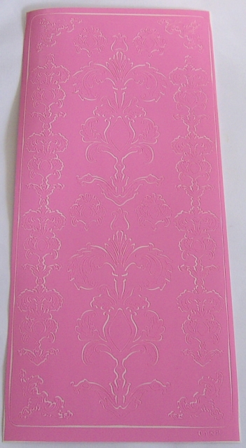 Stickerbogen 10 x 23 cm Ornamente pink