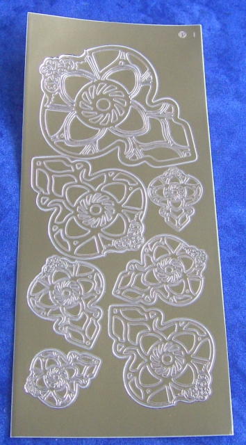 Stickerbogen 10 x 23 cm Ornamente gold