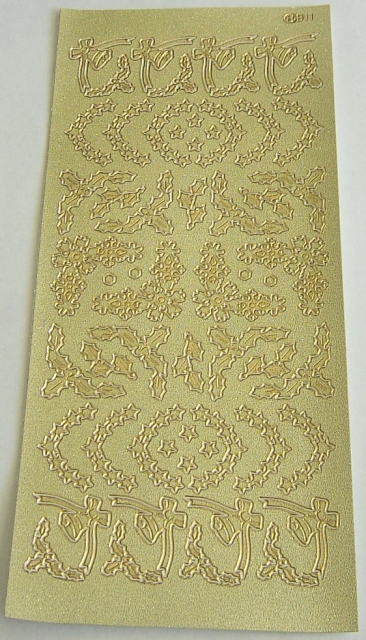 Stickerbogen 10 x 23 cm Ecken gold