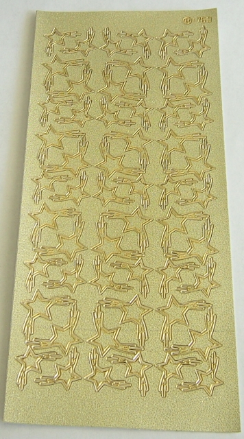 Stickerbogen 10 x 23 cm Ecken gold