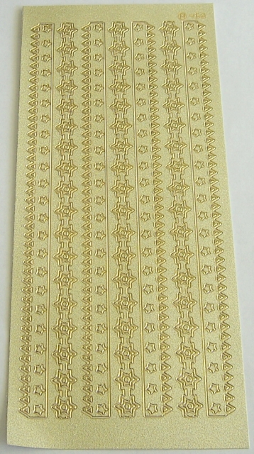 Stickerbogen 10 x 23 cm Bordüren gold