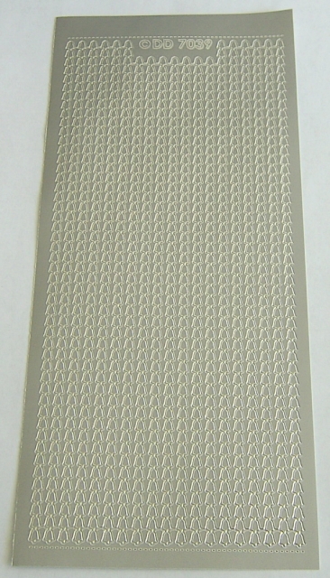 Stickerbogen 10 x 23 cm Bordüren silber