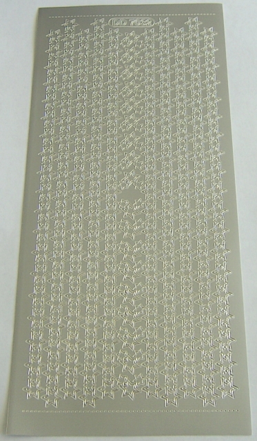 Stickerbogen 10 x 23 cm Bordüren silber