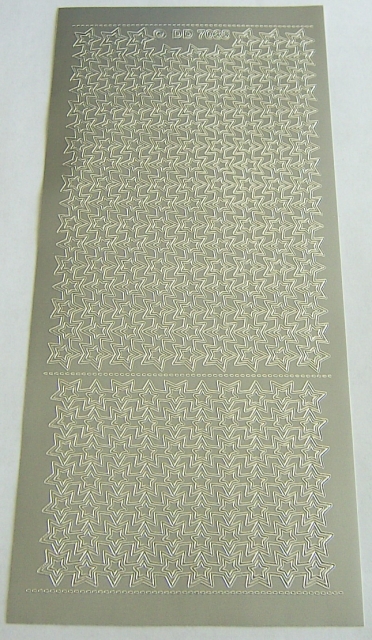 Stickerbogen 10 x 23 cm Bordüren silber