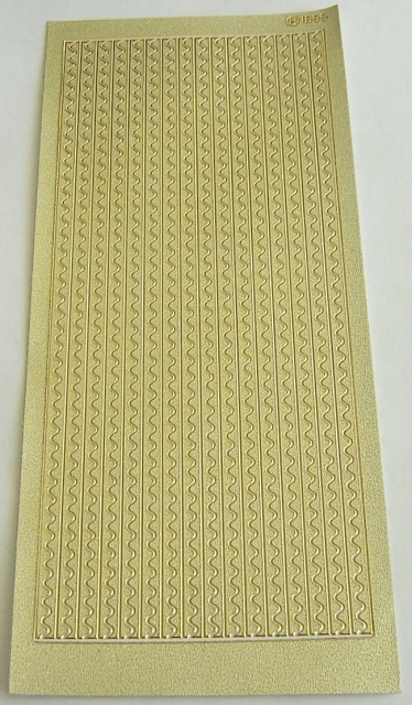 Stickerbogen 10 x 23 cm Bordüren gold