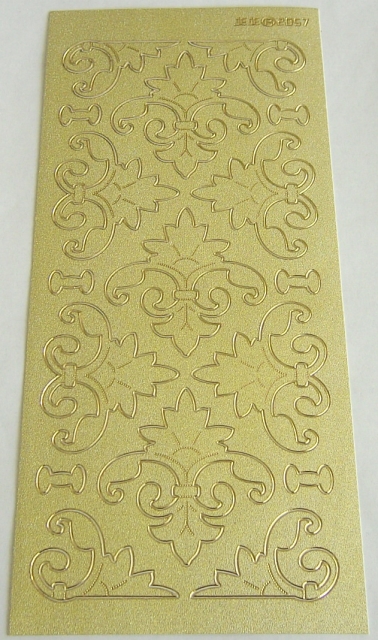 Stickerbogen 10 x 23 cm Ornamente gold