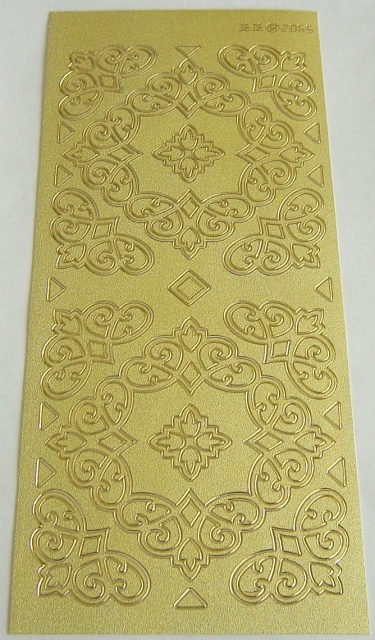 Stickerbogen 10 x 23 cm Ornamente gold