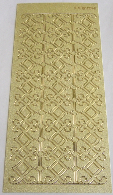 Stickerbogen 10 x 23 cm Bordüren gold
