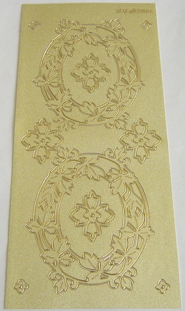 Stickerbogen 10 x 23 cm Ornamente gold