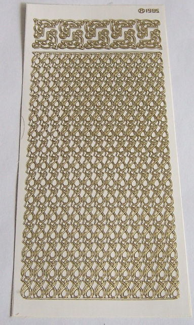 Stickerbogen 10 x 23 cm Bordüren weiss