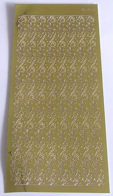 Stickerbogen 10 x 23 cm Bordüren gold