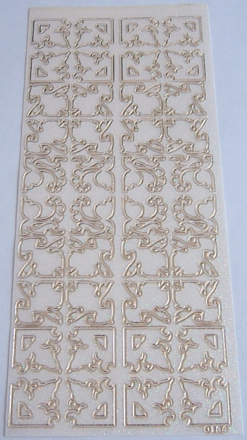 Stickerbogen 10 x 23 cm gold