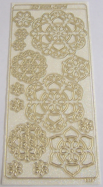 Stickerbogen 10 x 23 cm Ornamente gold
