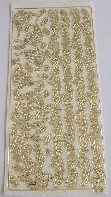 Stickerbogen 10 x 23 cm Bordüren gold