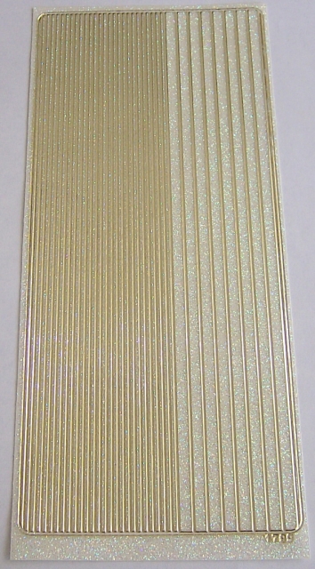 Stickerbogen 10 x 23 cm Bordüren gold