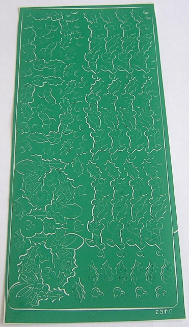 Stickerbogen 10 x 23 cm Bordüren grün