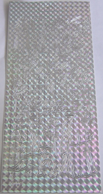Stickerbogen 10 x 23 cm Hochzeit