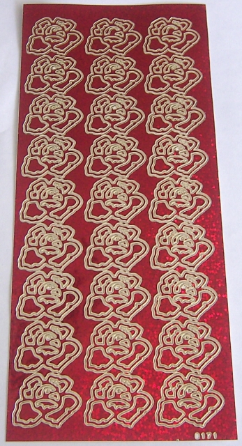 Stickerbogen 10 x 23 cm Blüten