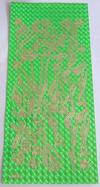 Stickerbogen 10 x 23 cm Blumen