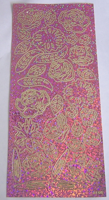 Stickerbogen 10 x 23 cm Blumen